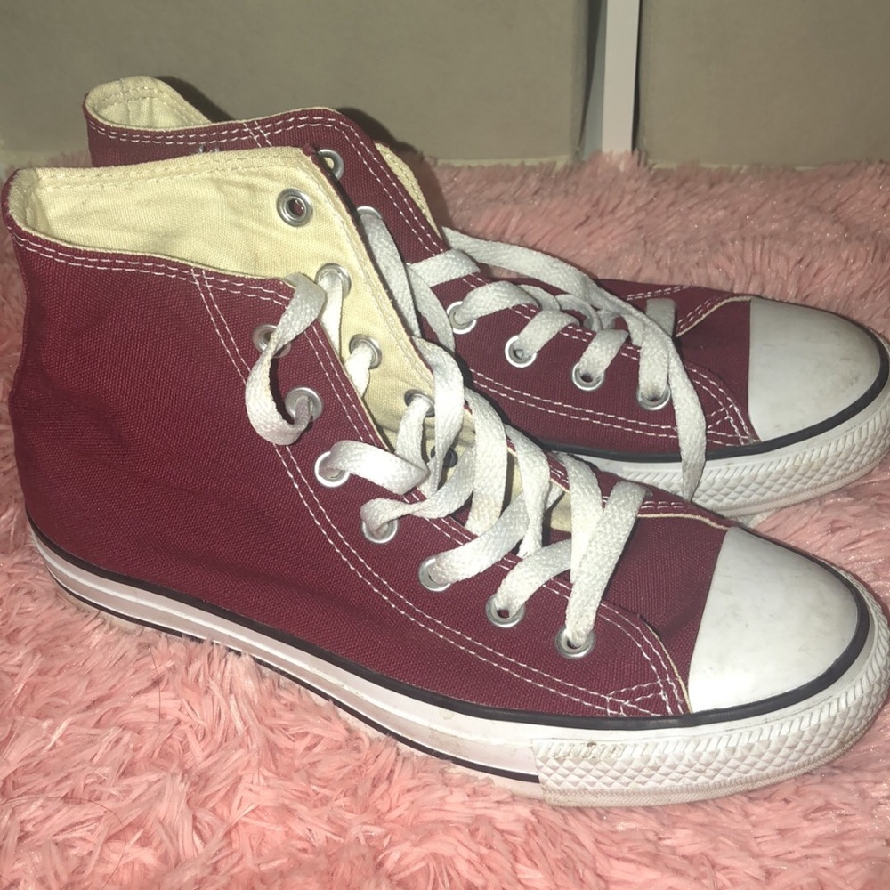 Maroon Hightop Converse